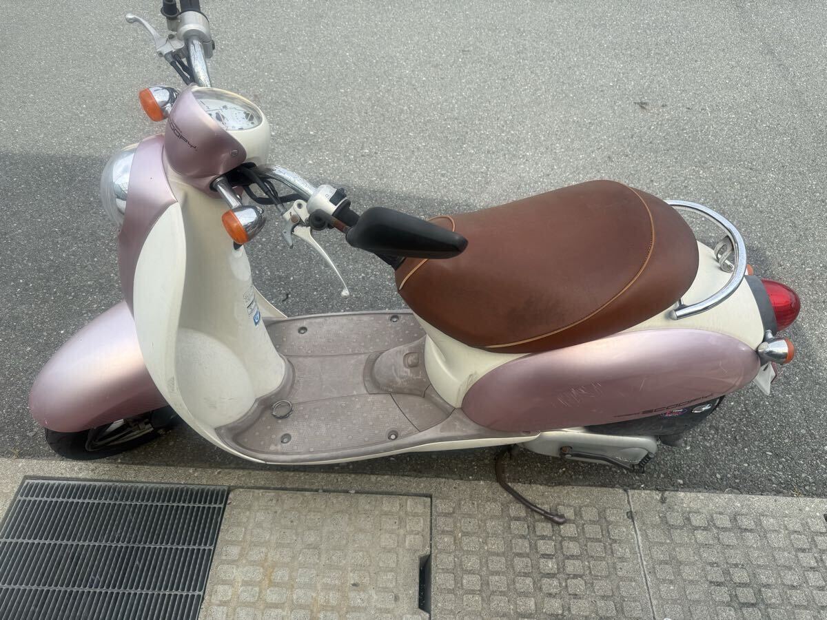 引き取り限定 不動放置車 ホンダ クレアスクーピー AF55 ピンク/アイボリー 原付 50cc拍卖