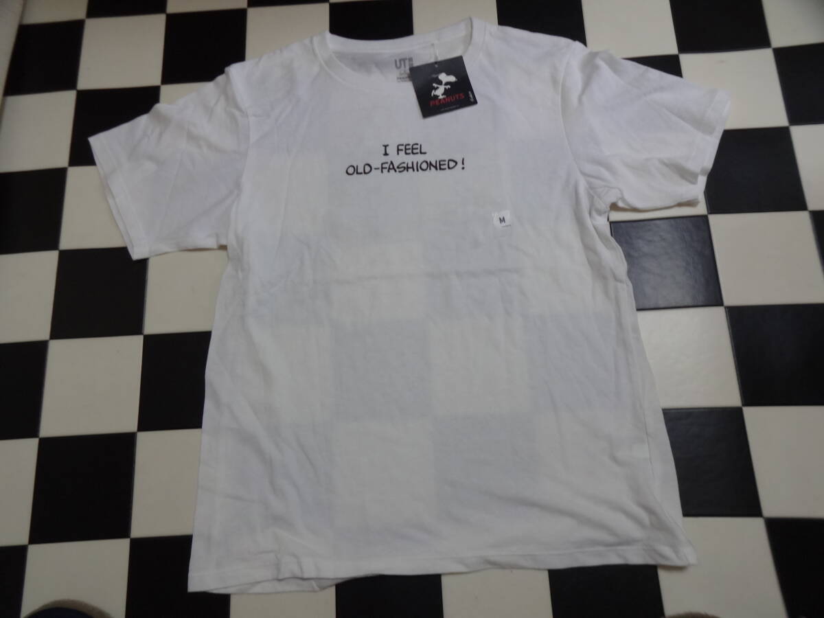 ユニクロ 半袖Tシャツ サイズM R9394 白スヌーピー 未使用タグ付き PEANUTS拍卖