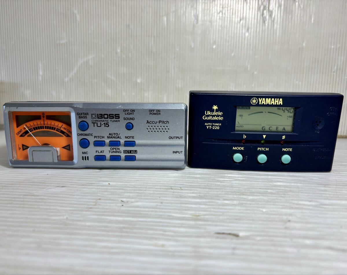 ★ 2点 BOSS ボス TU-15 chromatic tuner クロマチックチューナー ヤマハ ギター ウクレレ YAMAHA YT-220 オートチューナー 08100拍卖
