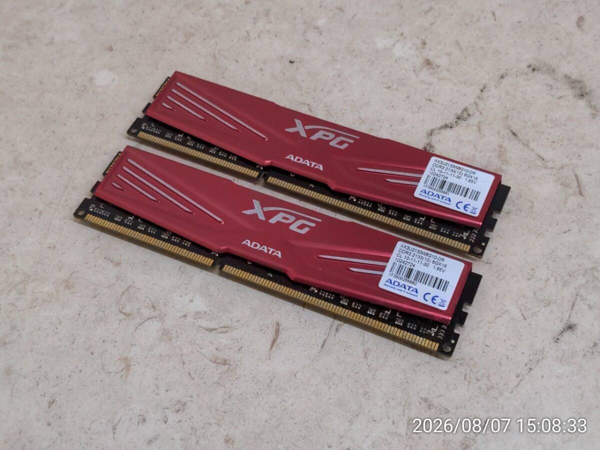 NB_HD2695 2枚セット ADATA デスクトップ用メモリ DDR3 8GB拍卖