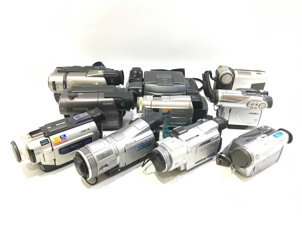 ☆ ビデオカメラ まとめ ☆ SONY DCR-TRV17 + TRV70 + HDR-HC1 + Canon FV M100 他 6台 ソニー キヤノン パナソニック拍卖