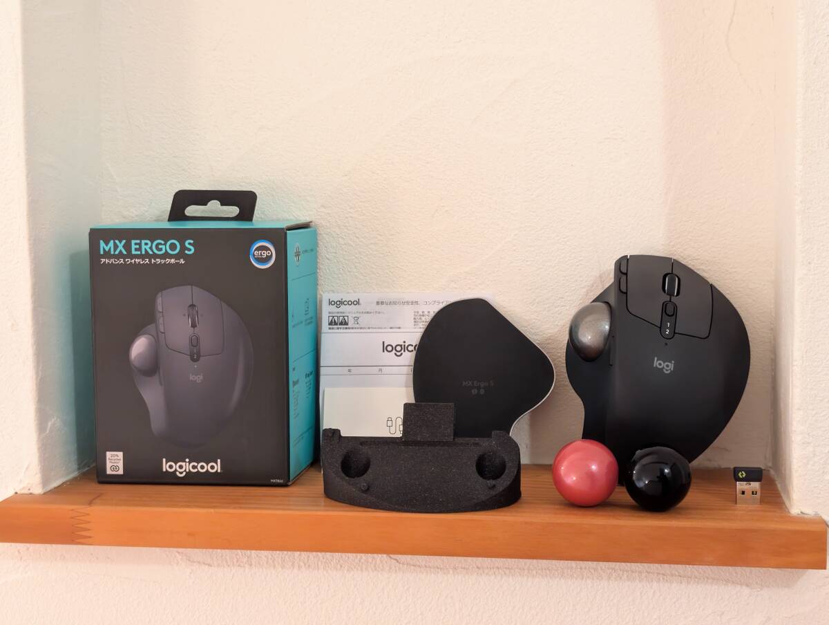 ほぼ新品 Logicool MX ERGO S 静音 ワイヤレス トラックボール オプション品総額8,000円拍卖