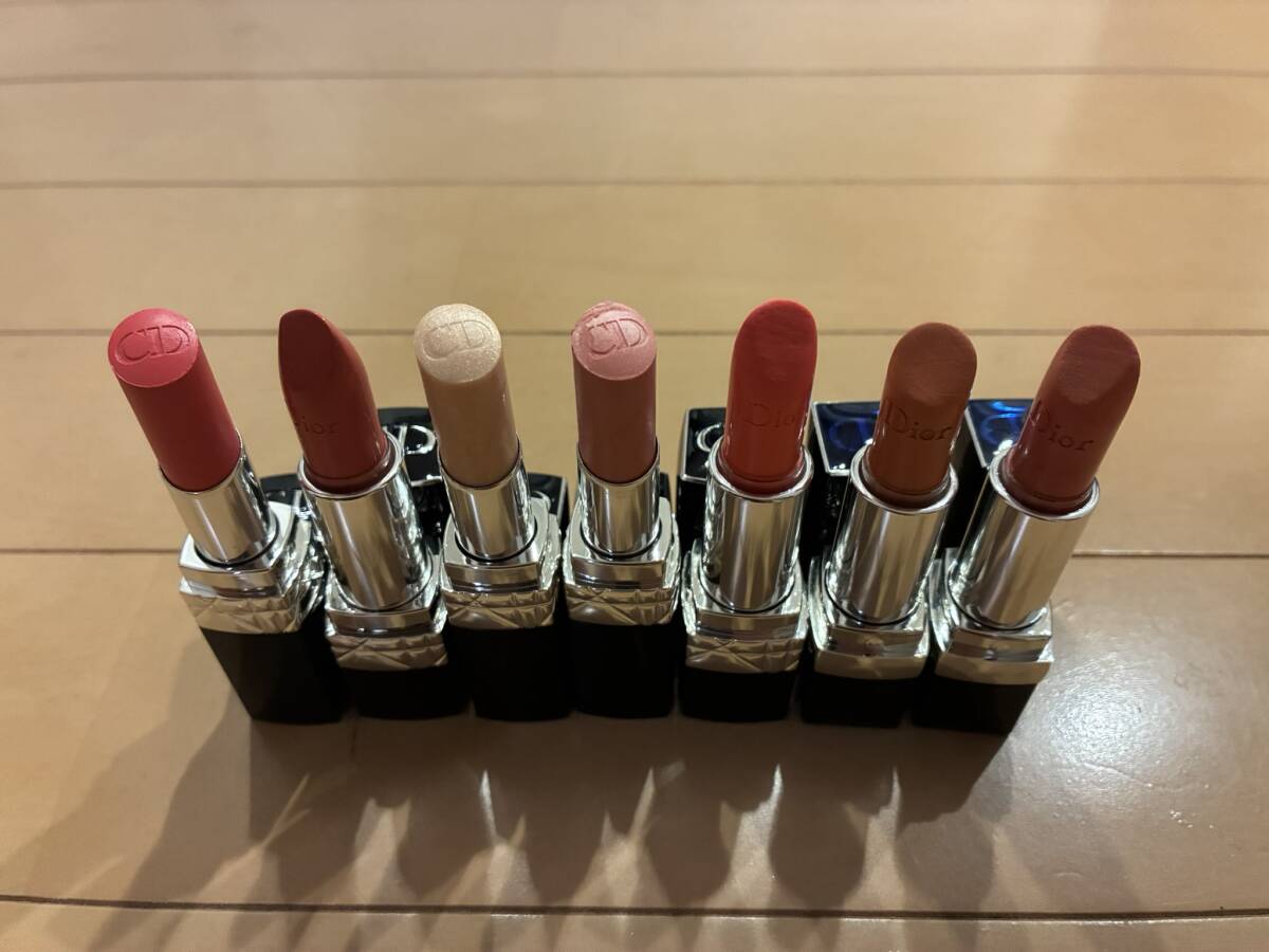 【美品1円~Dior】クリスチャンディオール/リップスティック/7本セット/ルージュディオール/口紅拍卖