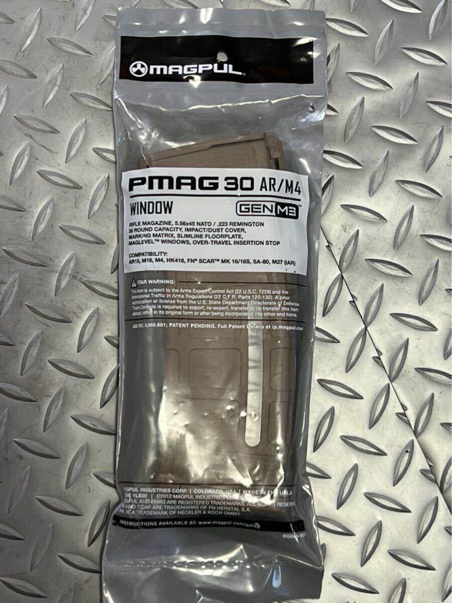 沖縄 米軍実物 海兵隊放出品 マグプル MAGPUL PMAG 30 GEN M3 30連マガジン WINDOW 両窓 5.56mm コヨーテ(INV A01)拍卖