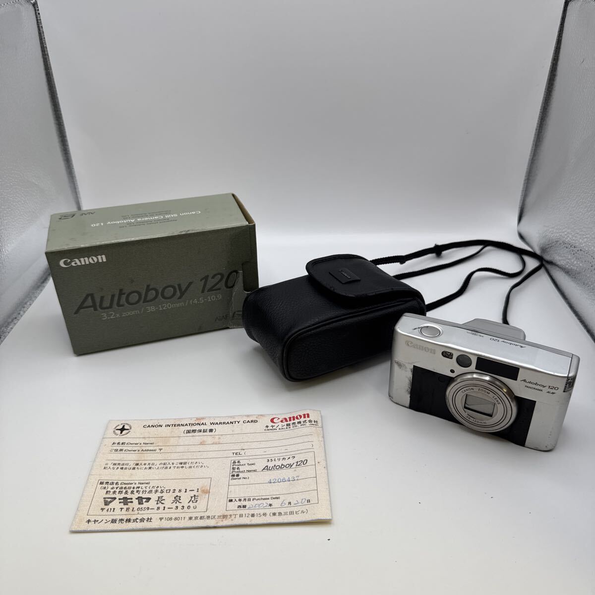 * Canon Autoboy120 キャノン コンパクトフィルムカメラ フィルムカメラ カメラ ファッション小物 箱有り ケース有り 通電未確認拍卖