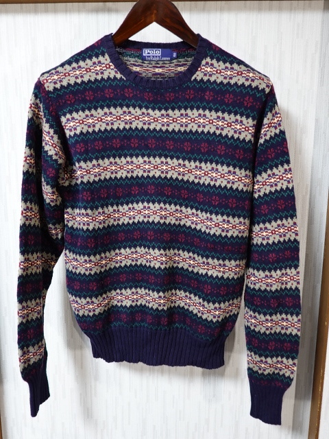●Polo by Ralph Lauren ポロ バイ ラルフローレン クルーネック コットン セーター 150●0805●拍卖