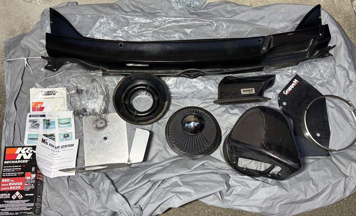 GruppeM RAM AIR SYSTEM FD2 シビックタイプR エアクリメンテナンスキット付き 吸気 ラムエアシステム グループm カーボン拍卖