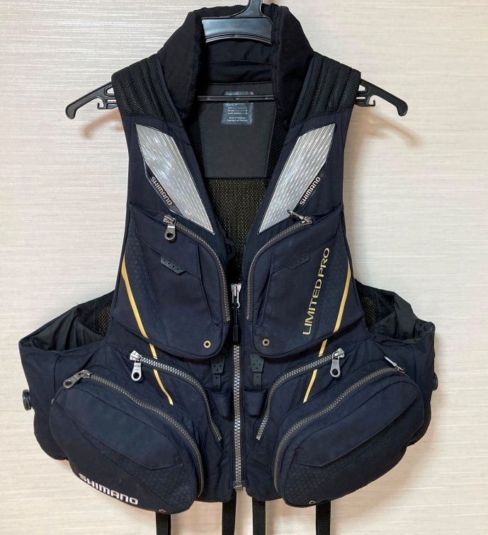 シマノ (Shimano) VF-130W リミテッドブラック Lサイズ リミテッドプロ フローティングベスト (枕付)拍卖