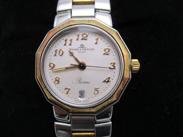 ★☆BAUME&MERCIER Riviera ボーム&メルシエ レディース腕時計 コンビ デイト MV040079☆★拍卖