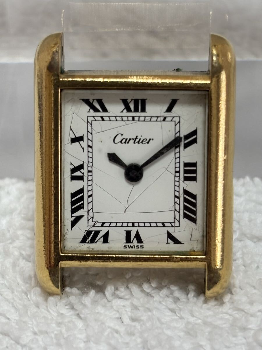 【332-1】1円〜 Cartier カルティエ プレマストタンク SM 手巻き ホワイトローマン レディース【ジャンク】同梱不可拍卖