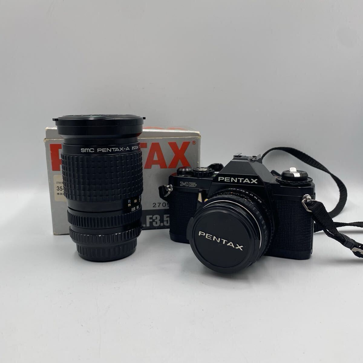 $【売り切り】フィルムカメラ 一眼レフ ペンタックス PENTAX MG ブラック レンズ付き ※通電未確認 拍卖