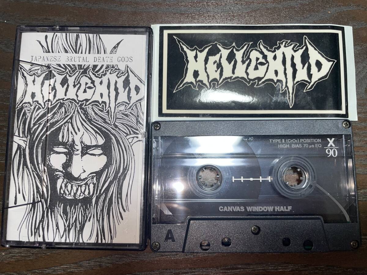 Hellchild ヘルチャイルド 1994年初期音源コンピデモテープ カセット/ステッカー付 Japanese Brutal Death Gods デスメタル cassette tape拍卖
