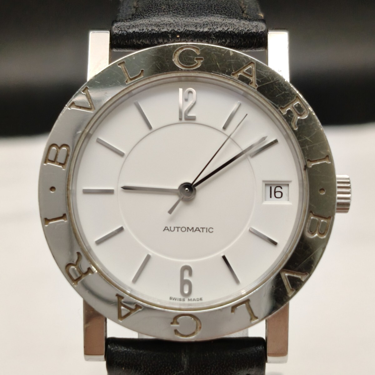 【1円スタート】BVLGARI ブルガリ BB33SL 自動巻き ホワイト文字盤 腕時計 稼働品拍卖