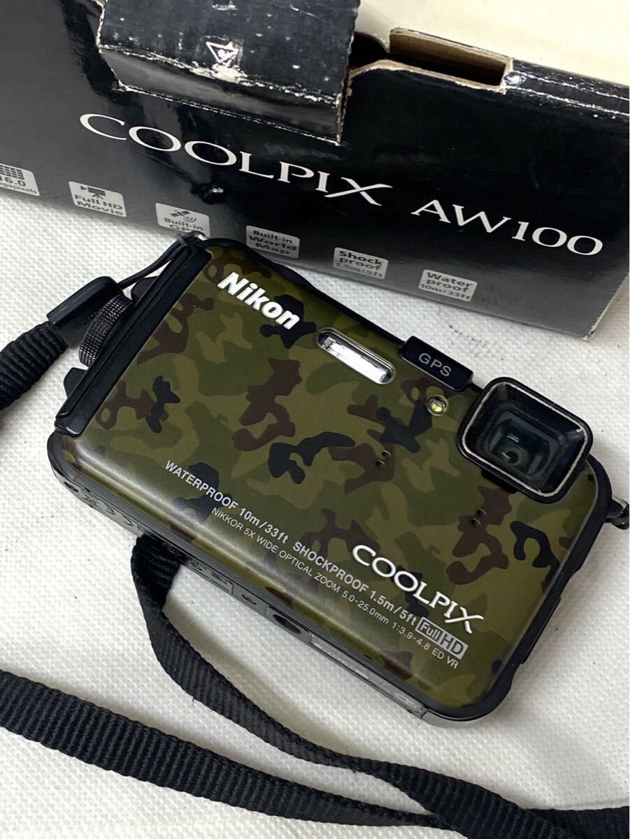 Nikon ニコン COOLPIX クールピクス コンパクトカメラ デジタルカメラ AW100 デジカメ 動作未確認拍卖