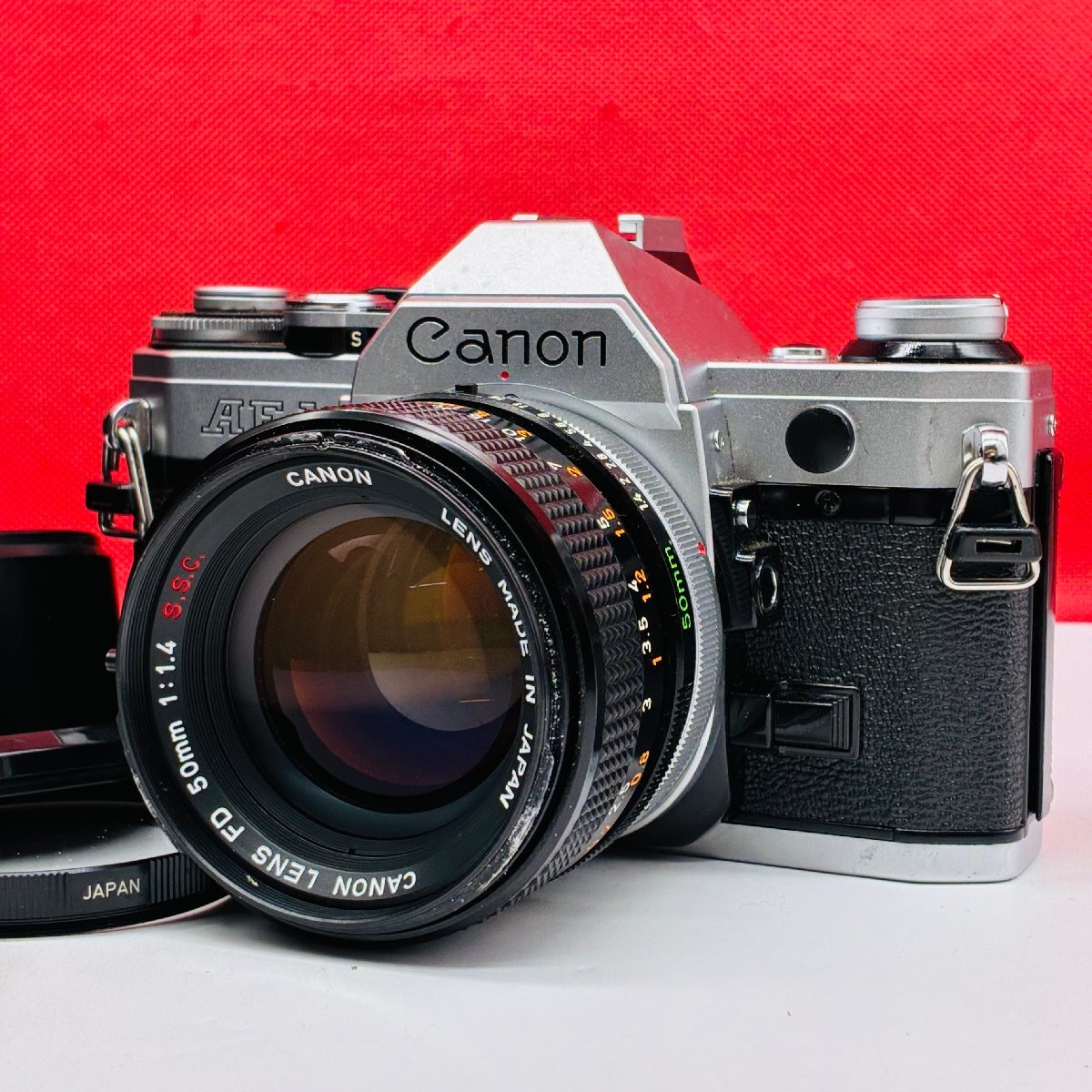 P88 Canon AE-1 LENS FD 50mm F1.4 S.S.C. フィルム一眼レフカメラ 動作品 キャノン拍卖