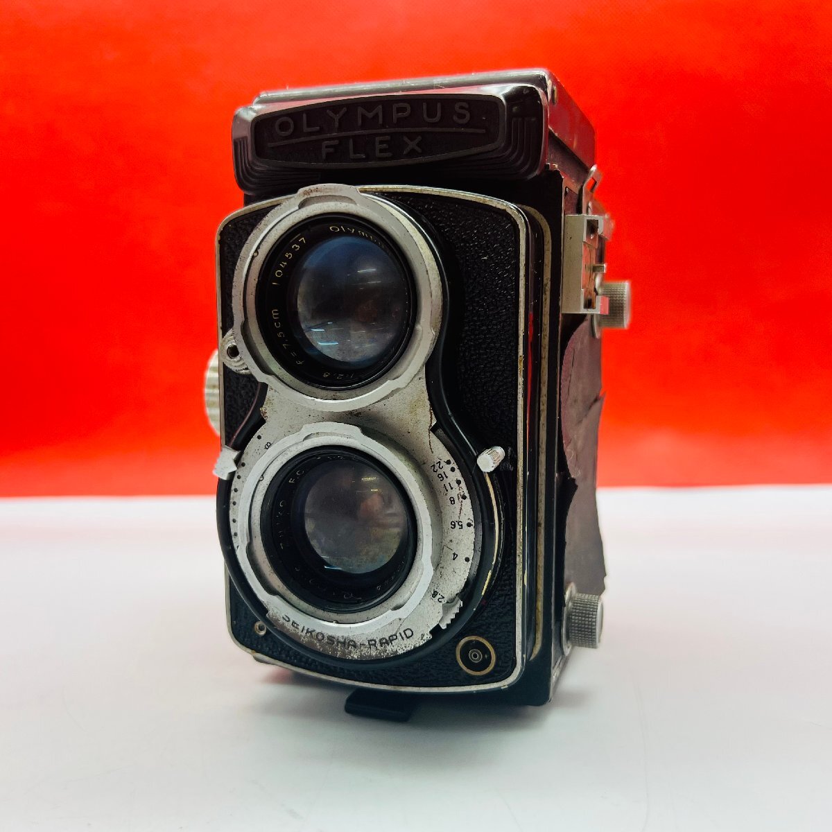 K08 OLYMPUS FLEX Zuiko F.C. F2.8 7.5cm フィルムカメラ 二眼レフカメラ 現状品 ミノルタ拍卖