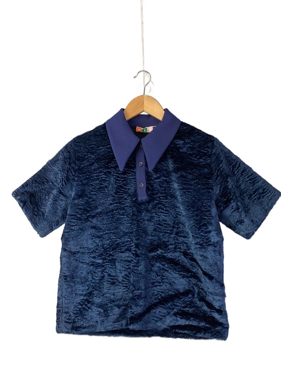 MSGM◆ベロア調ポロシャツ/40/NVY/3900350097//拍卖