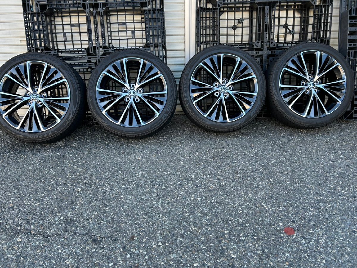 【美品・バリ溝】60系 プリウス 純正 19インチ 6.5J PCD114.3 5穴 ET40 ブリヂストン VRX3 195/50R19拍卖