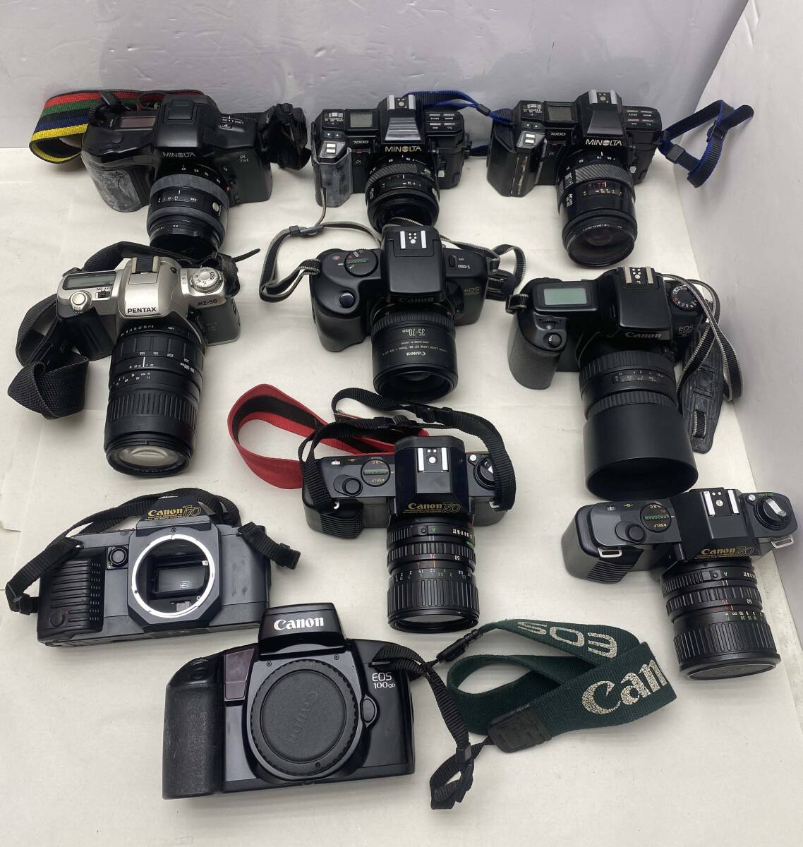 一眼レフカメラ レンズ付き等10台まとめ CANON/MINOLTA/PENTAX 動作未確認 拍卖