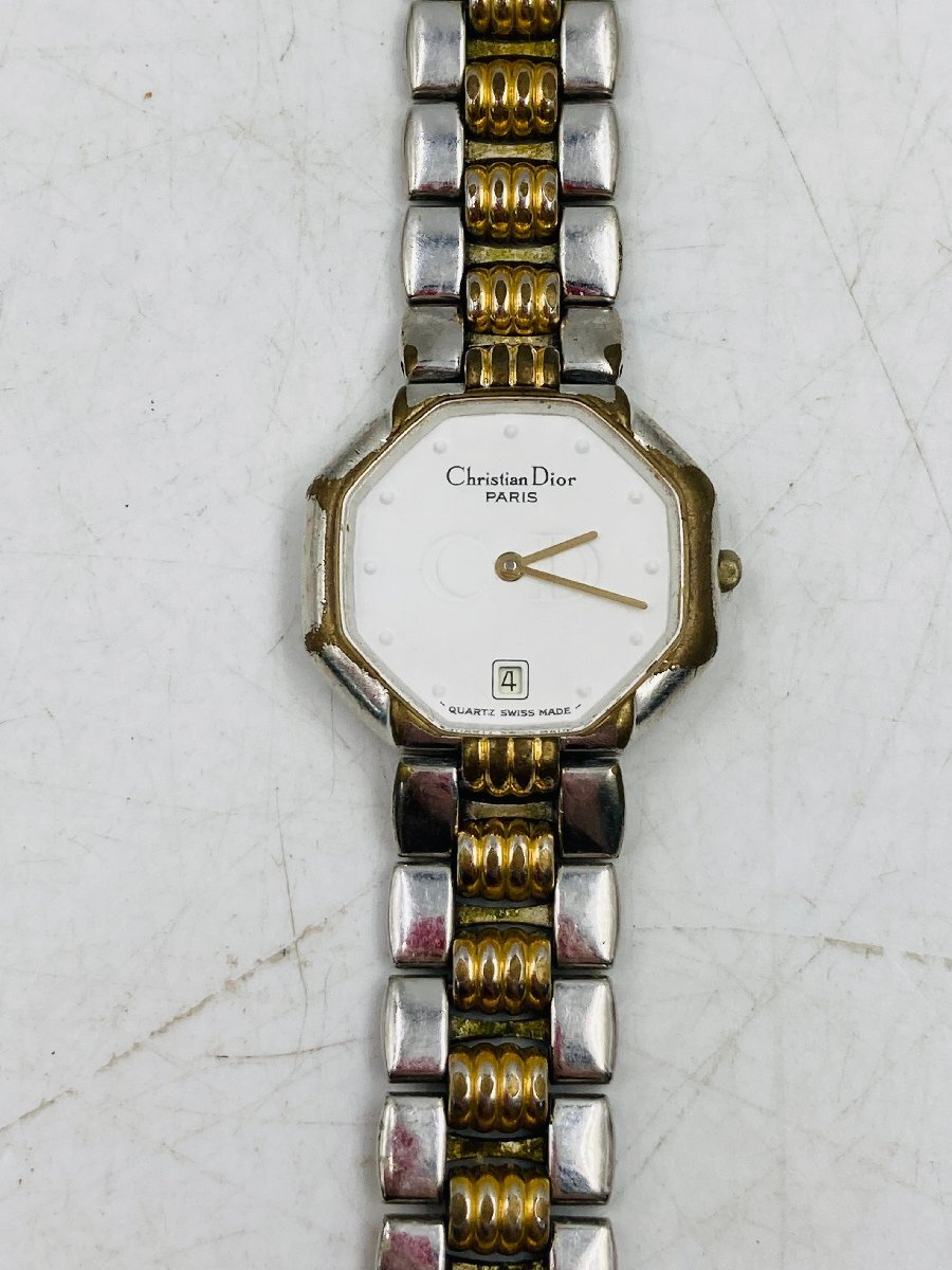 cc1850da クリスチャンディオール オクタゴン クォーツ Christian Dior 腕時計 レディース 動作未確認拍卖