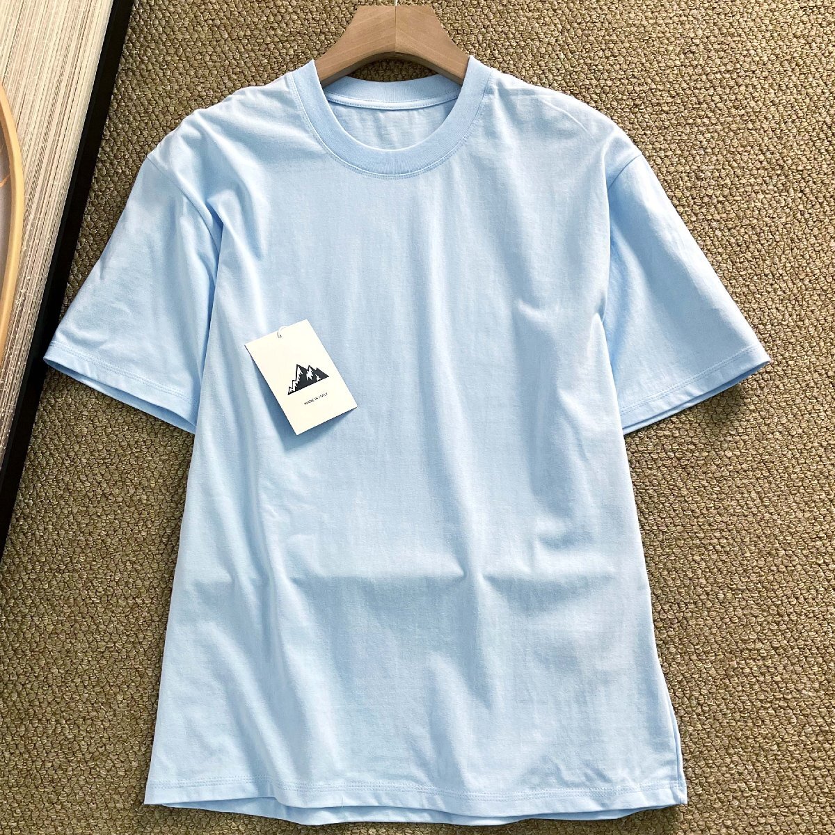 高級 半袖 Tシャツ イタリア製 綿100% 無地 ゆったり ソフト 春夏着用 柔らか肌触り シンプル 男女兼用 カップル カジュアル 普段着SIZE:XL拍卖