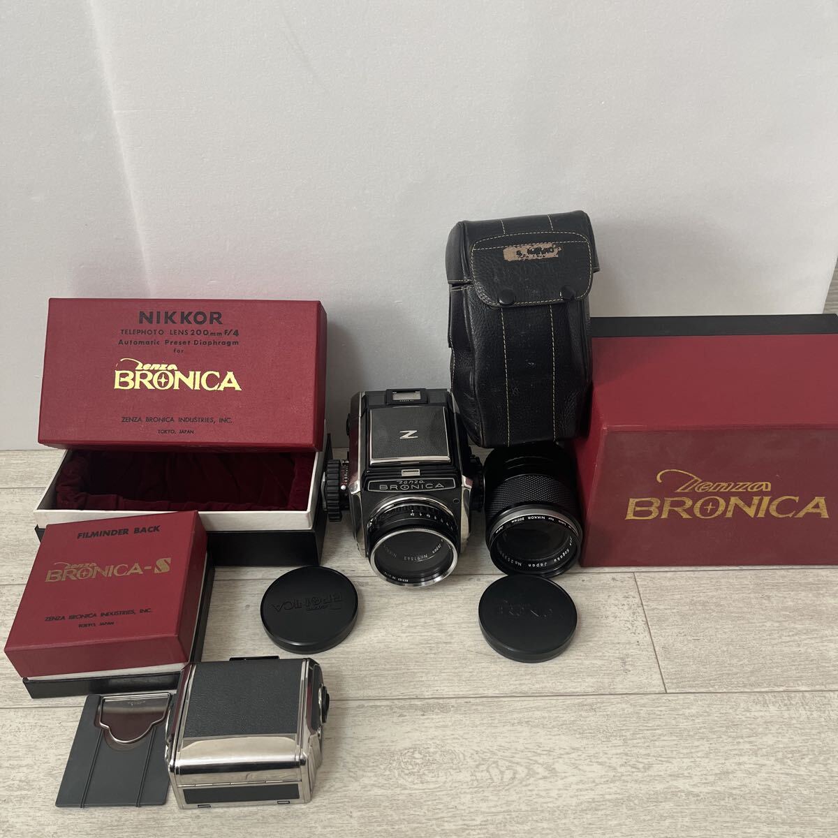 1円スタート ゼンザブロニカ Zanza BRONICA NIKKOR-P 1:2.8 f=7.5cm NIKKOR-P 1:4 f=200mm 現状品 フィルムカメラ拍卖