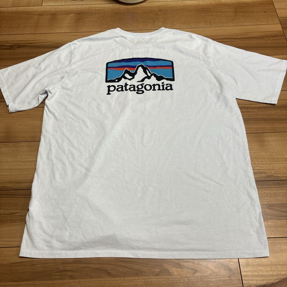 patagonia パタゴニア p6 オーガニックコットン 半袖Tシャツ 2023年製 WHI 白 レギュラーフィットXLサイズ 美品拍卖
