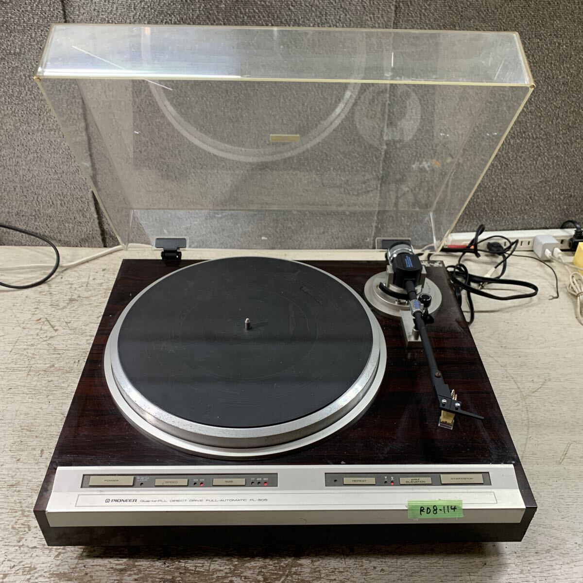 RD8-114 激安 レコードプレーヤー Pioneer PL-505 DIRECT DRIVE FULL AUTOMATIC 簡易動作確認済み 中古現状品 ※3回再出品で処分拍卖