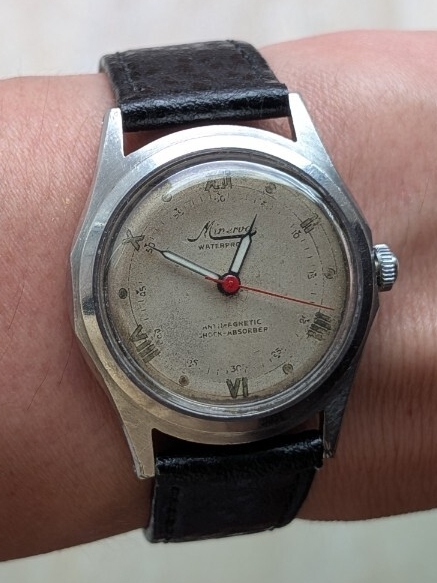 【希少】1950年代 MINERVA ミネルバ ピタゴラス Cal.49 ヴィンテージ 33mm 要調整拍卖