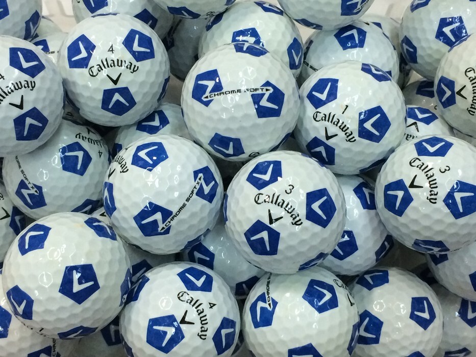☆ キャロウェイ CHROME SOFT&X シェブ TRUVIS ホワイト/ブルー 51個 【ロストボール】(5-140)拍卖