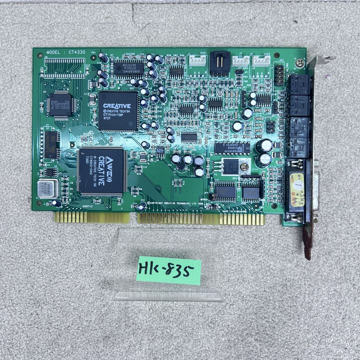 【お盆値下げ】【HK-835】Creative Sound Blaster AWE32 Value CT4330 ISA サウンドカード MIDI 都市鉱山 取り外し品 現状品拍卖