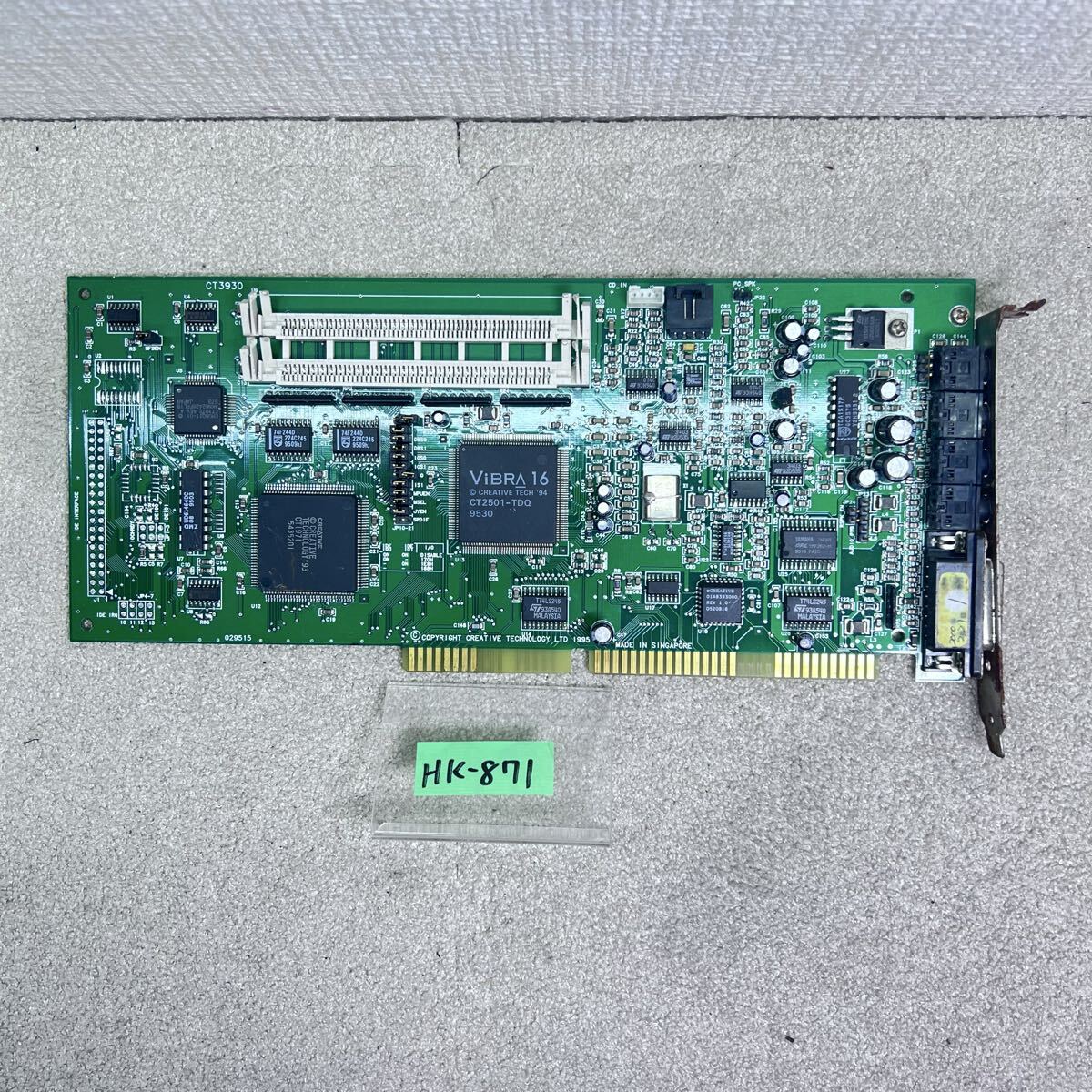 【お盆値下げ】【HK-871】Creative SB32 CT3930 EMU8000 OPL3 ISA 都市鉱山 取り外し品 現状品拍卖