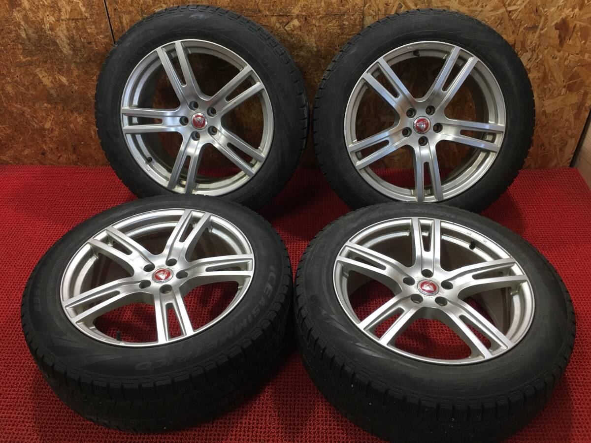 山形発 ジャガーE-PASE 純正AW? 19×8.5J OFF45 PCD108 5穴 235/55R19 PIRELLI ICE ASIMMETRICO 冬タイヤ 2019年製 売切!!拍卖
