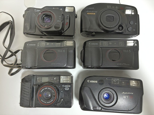 全て動作品★6個まとめ★キャノン CANON Autoboy TELE6 / TELE QD / 2 QD 他 コンパクトフィルムカメラ #444拍卖