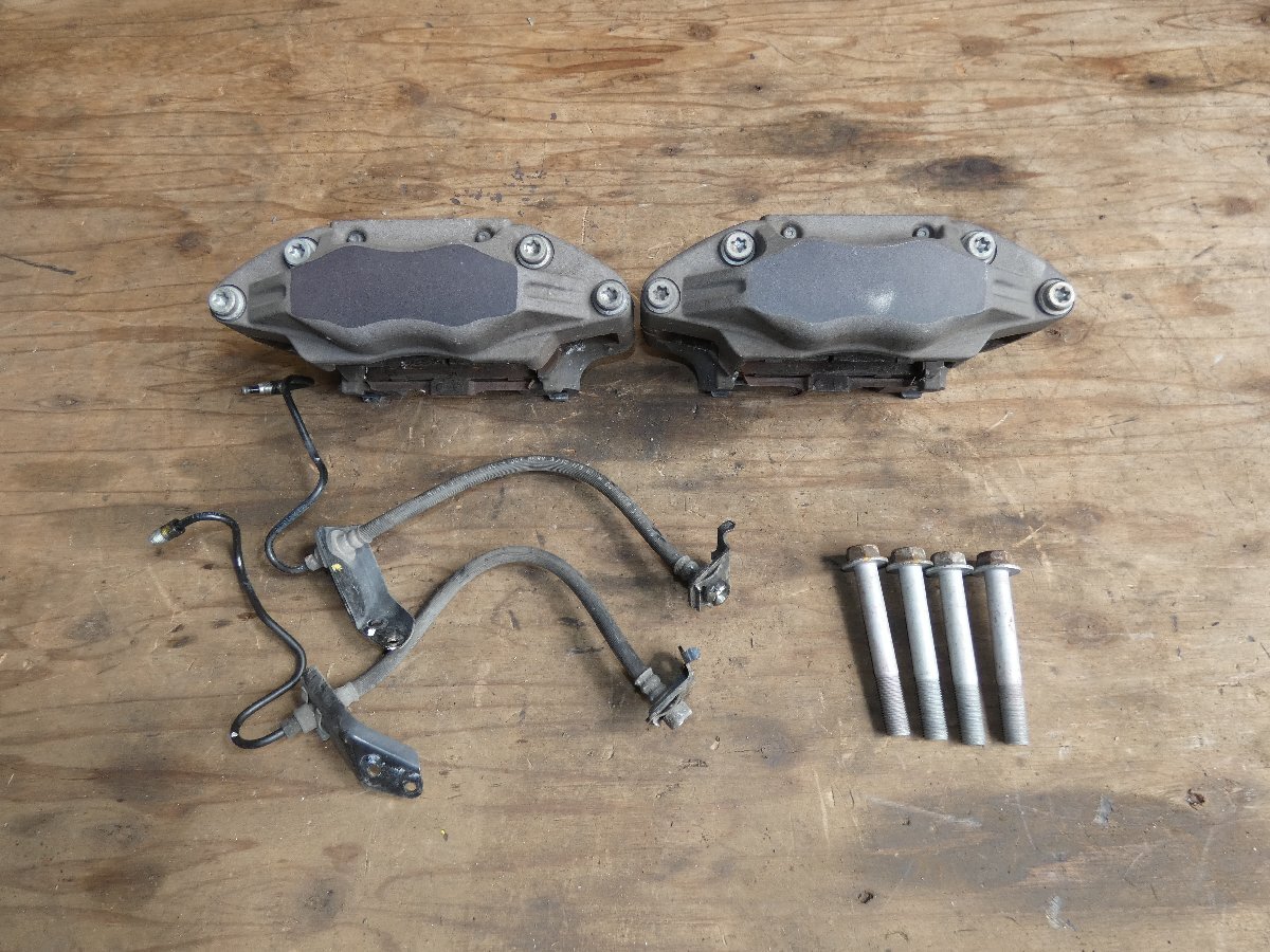 B9771 ク D ホンダ レジェンド KB2 純正 ADVICS フロント ブレーキキャリパー ホース 4POT 左右 2点 KB拍卖