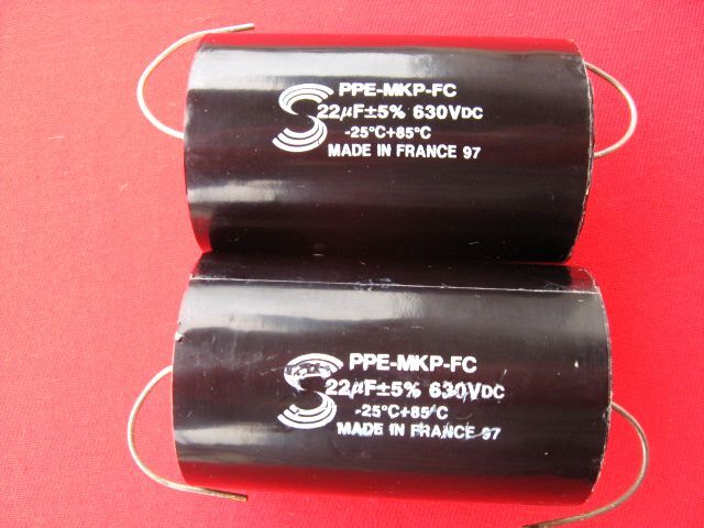 ★フランス製SOLNE PPE MKP-FC 22μF 630Vフィルムコンデンサ (2個)セット拍卖