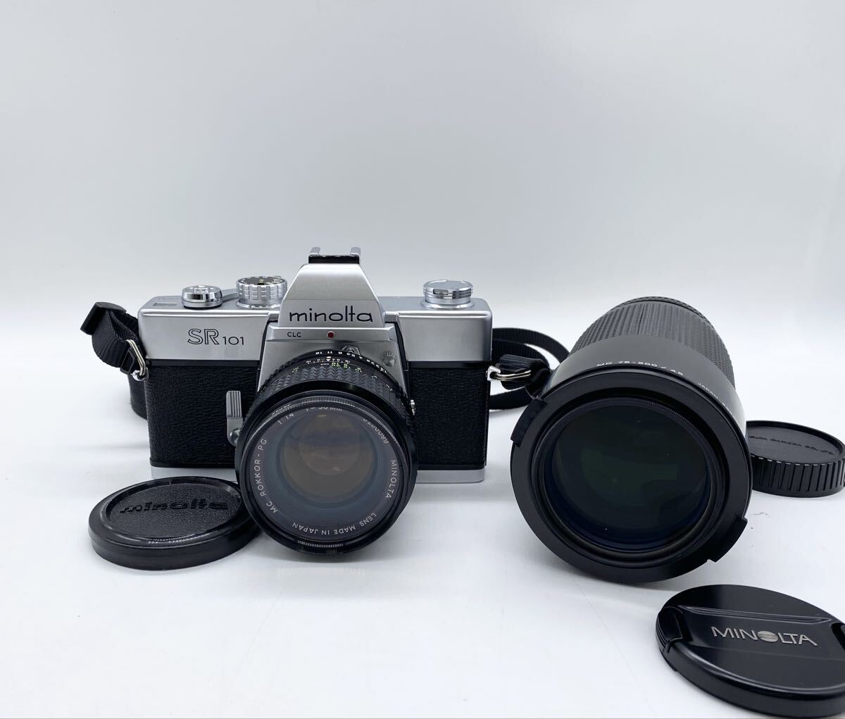 【シャッターOK・超美品】◇minolta SR101 MC ROKKOR-PG 1:1.4 f=50mm / レンズ MINOLTA MD ZOOM 75-200mm 1:4.5◇拍卖
