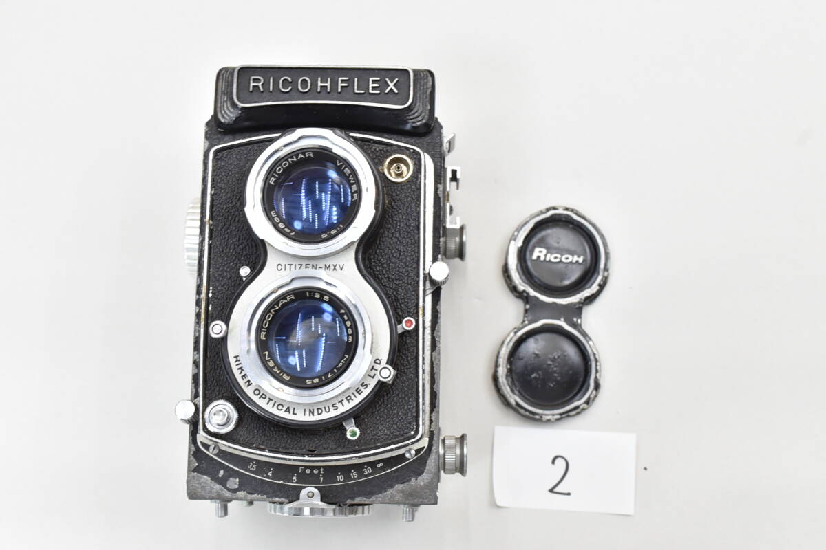 【2】 RICOHFLEX RICONAR 80mm 1:3.5 二眼レフ フィルムカメラ 光学機器拍卖