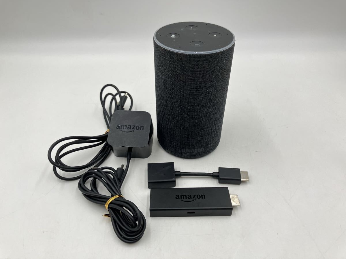 ◆ Amazon Echo 第2世代 スマートスピーカー 通電のみ確認済み Amazon Fire TV Stick (第2世代) LY73PR 通電未確認拍卖
