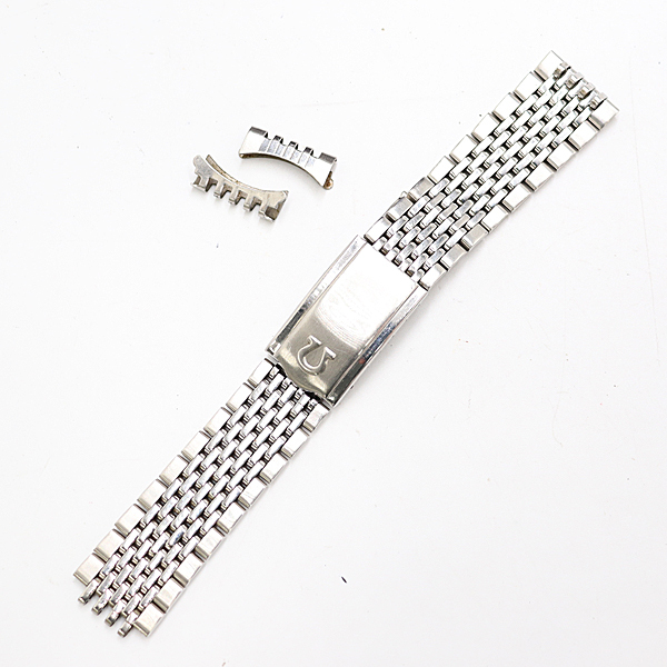 1円 オメガ 純正ベルト シルバーカラー 18mm用 メンズ腕時計 2000000 NSK KUT拍卖