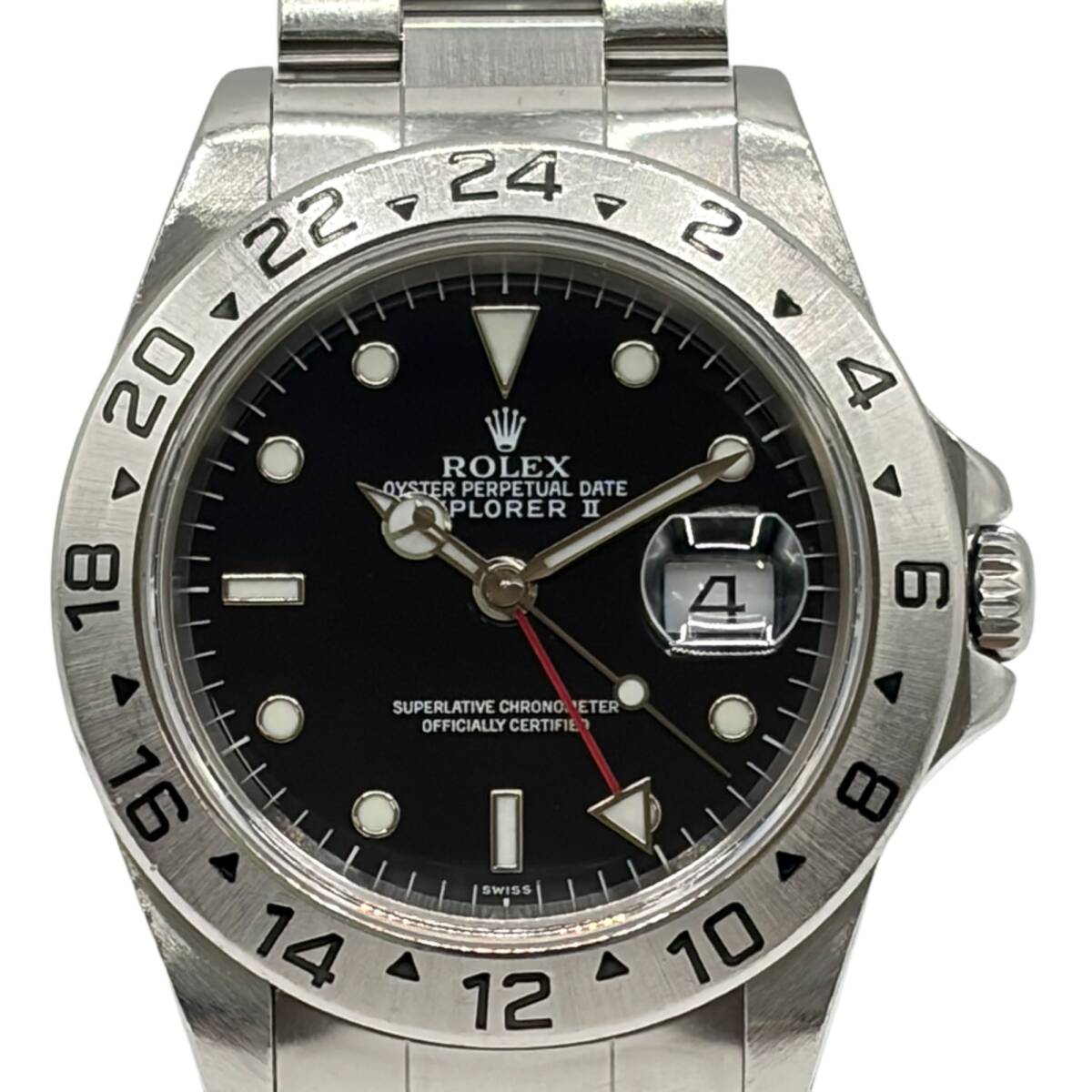 ROLEX ロレックス 16570 エクスプローラー2 A番 黒文字盤 OH済み(2026年7月)メンズ 自動巻き腕時計 質屋・リサイクルマート宇部店拍卖