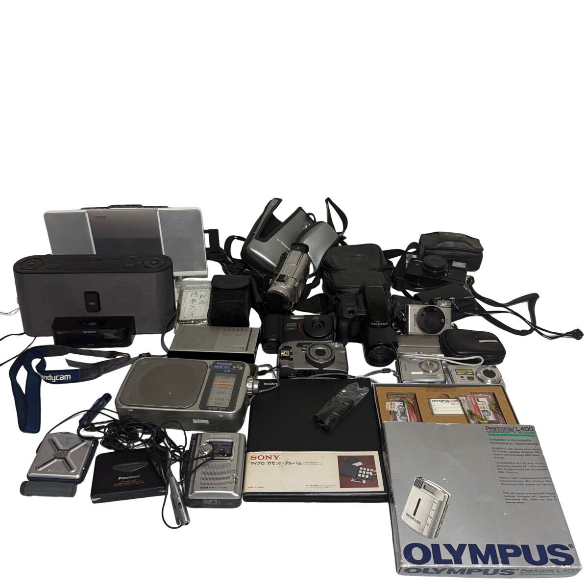 カメラ SONY OLYMPUS Canon デジカメ MZ-E44 RQ-S50V DSC-T1 DSC-w200 EPSON ビデオカメラ ラジオ ウォークマン まとめ拍卖