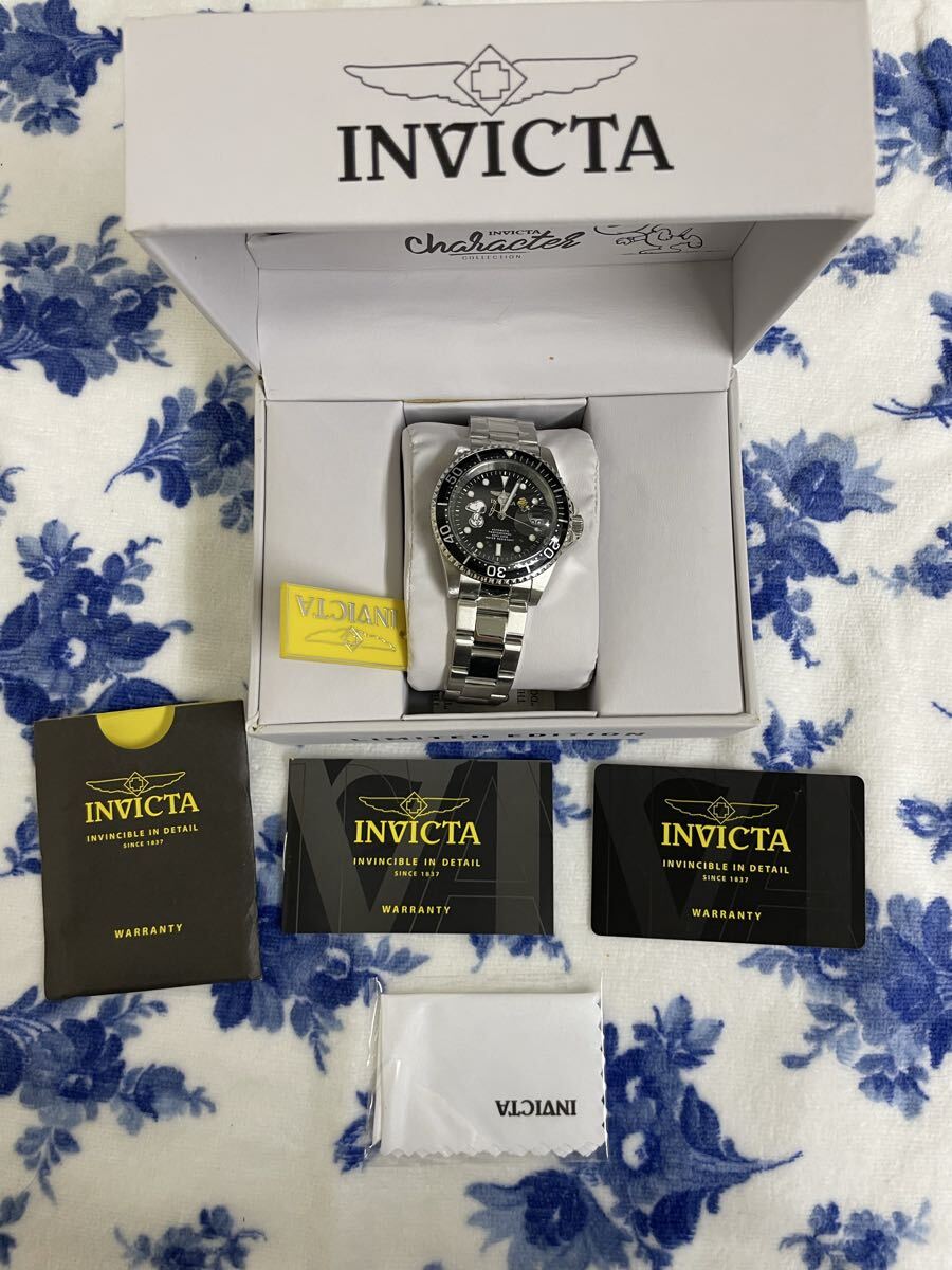未使用品 インビクタ INVICTA 限定5000個 スヌーピー 黒文字盤 自動巻き メンズ腕時計 稼働品 拍卖