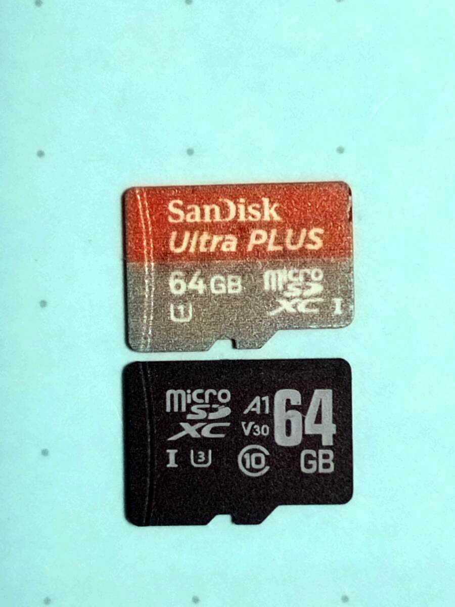 マイクロSDカード64GB 2枚 中古品フォーマット済拍卖