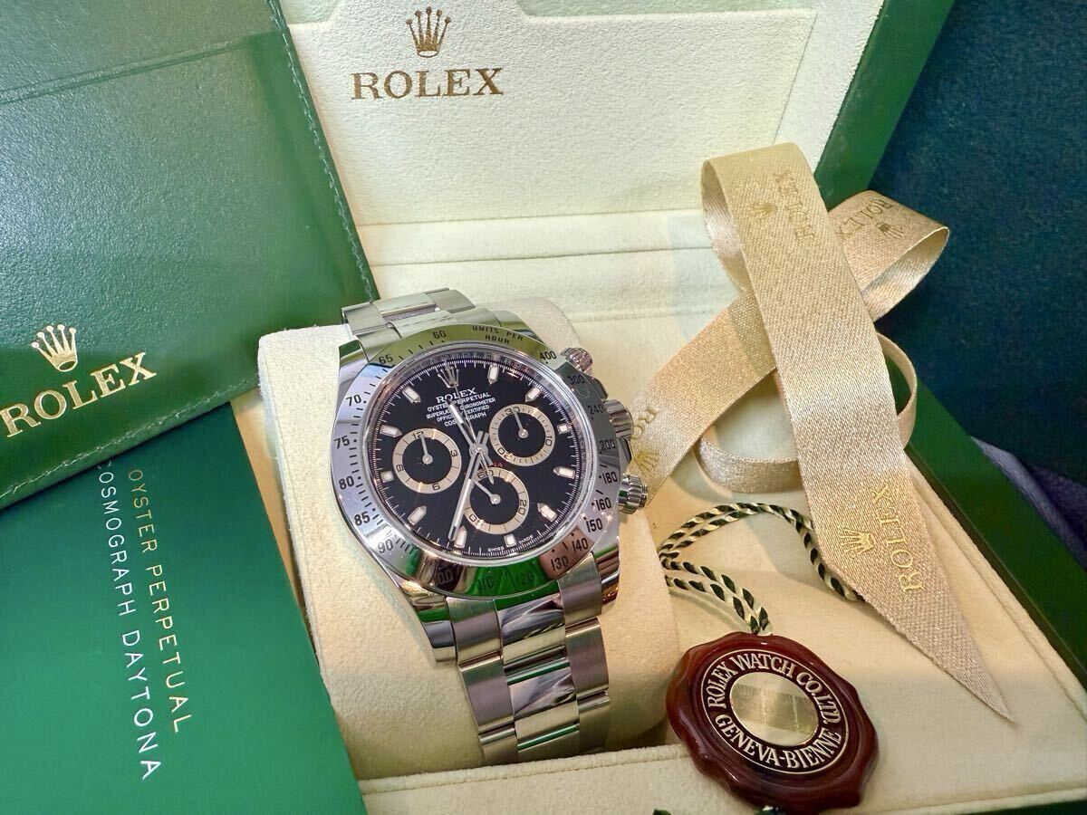 ROLEX/ロレックス/コスモグラフデイトナ/116520/黒文字盤/SS/純正及び一部社外補修品/カスタム品/箱付属品有り拍卖