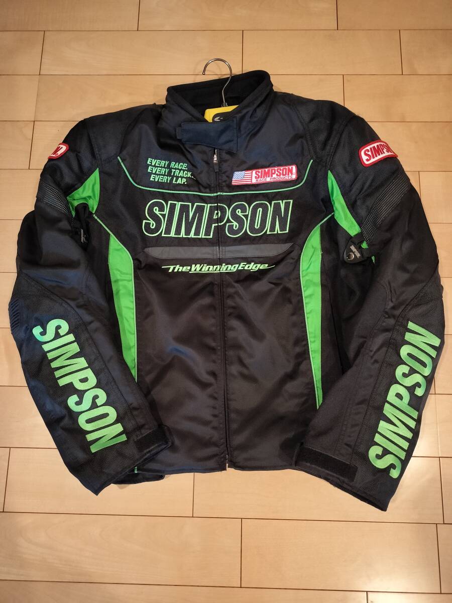 SIMPSON シンプソン ナイロン ライディング ジャケット LLサイズ プロテクター付き美品拍卖