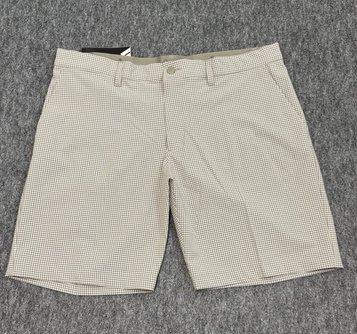 送料185円~◇新品◇ADIDASアディダスゴルフ◇100㎝◇ゴルフ ミニギンガムチェック ショートパンツ 拍卖