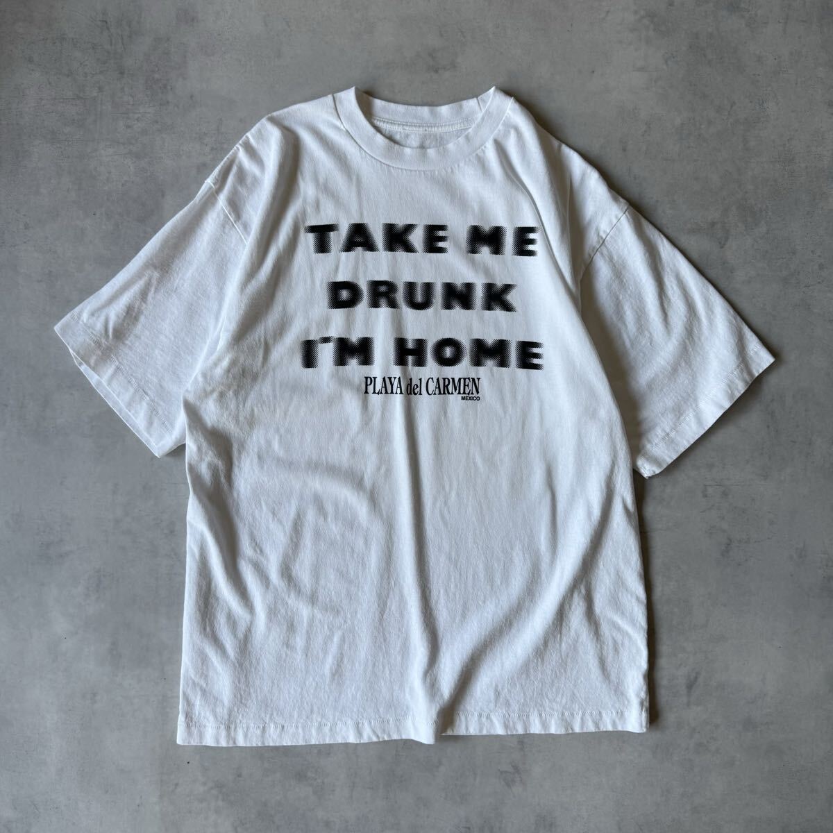 90s モーションロゴ シングルステッチ Tシャツ 白 ホワイト ヴィンテージ XLサイズ モザイク文字 古着 1スタ 卸売 古着卸拍卖