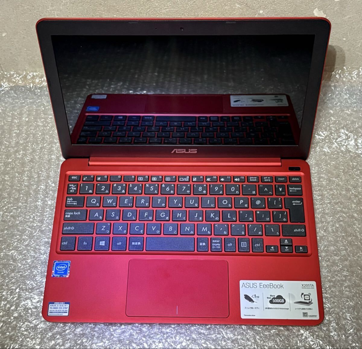 【I-PC-02808】ジャンク ASUS X205T ノートパソコン X205TA-RED10 Windows 10 Intel ジャンク品扱い拍卖