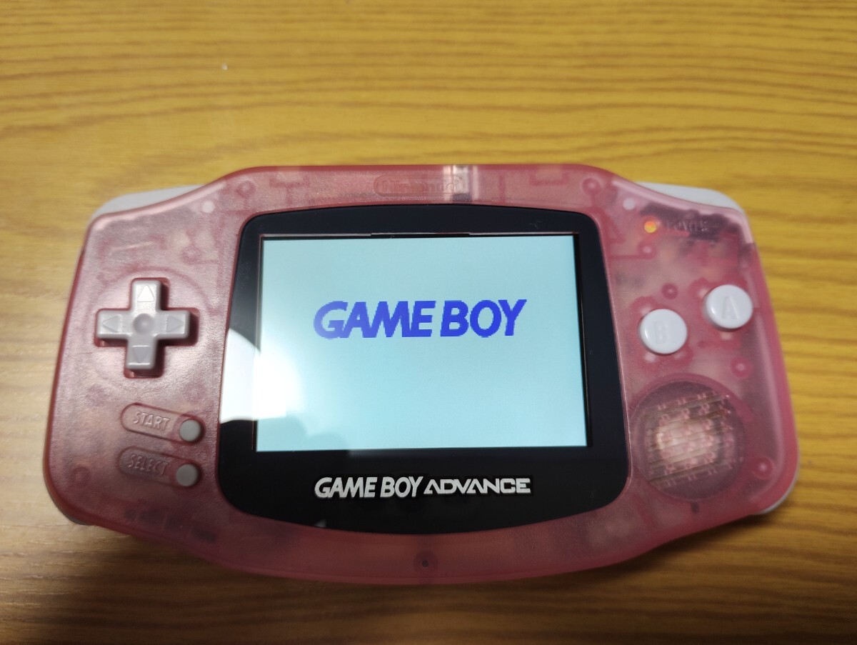 【中古】【動作品】任天堂 ゲームボーイアドバンス ミルキーピンク 本体 AGB-001 IPS液晶換装品拍卖